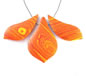 Orange Calsilica 3 Piece Pendant